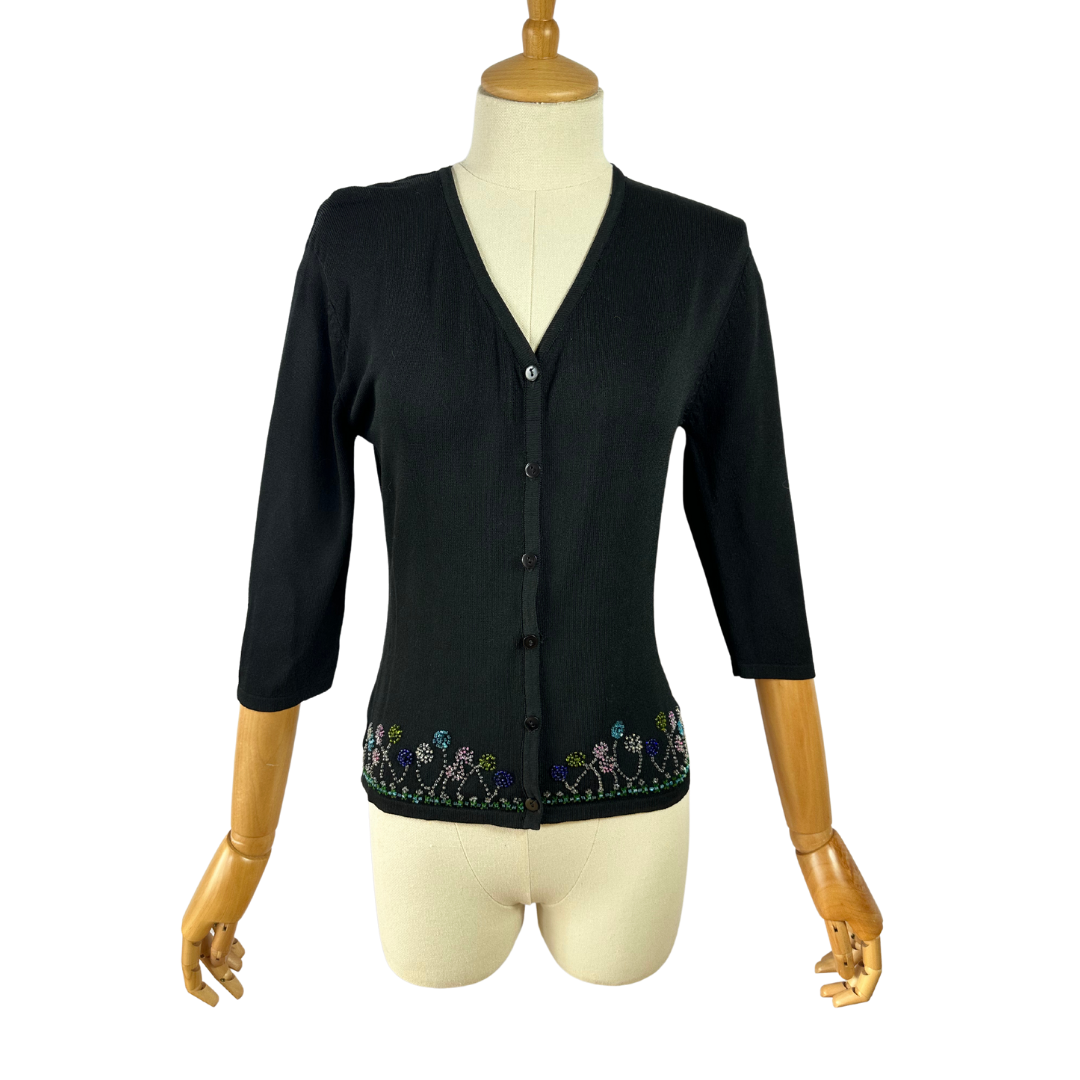 Beaded knit cardigan - S