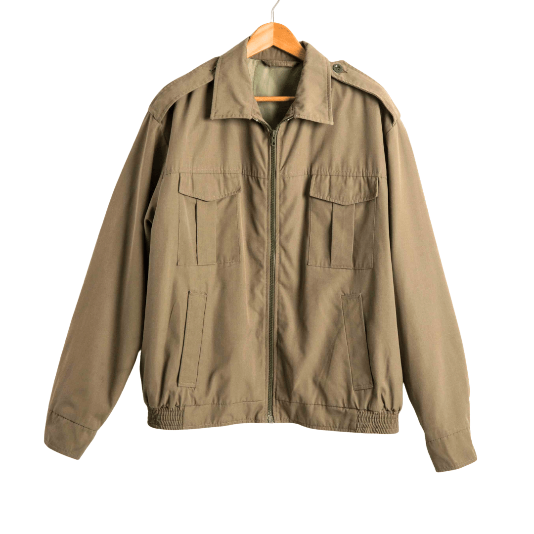 Classic khaki bomber jacket - L