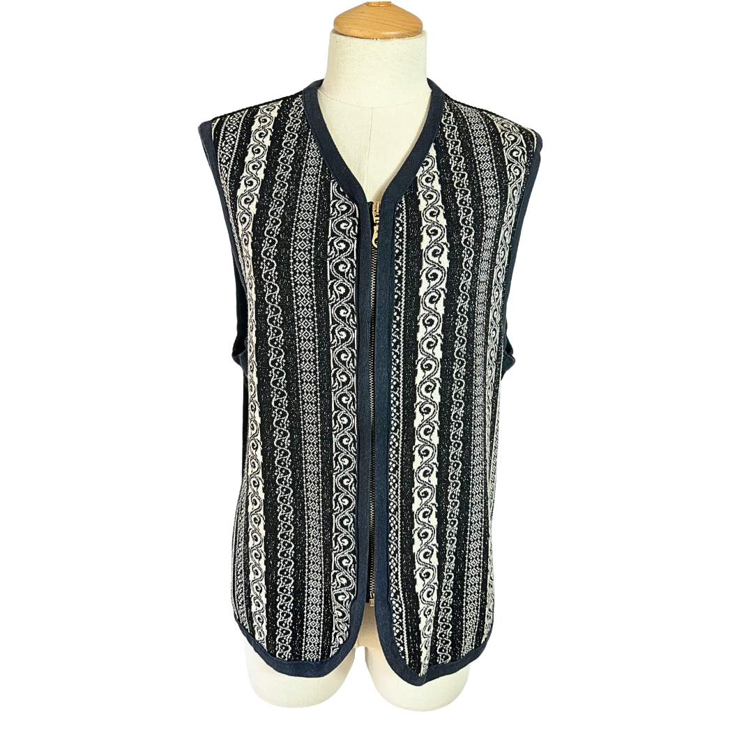 90s geometric knit vest - M/L