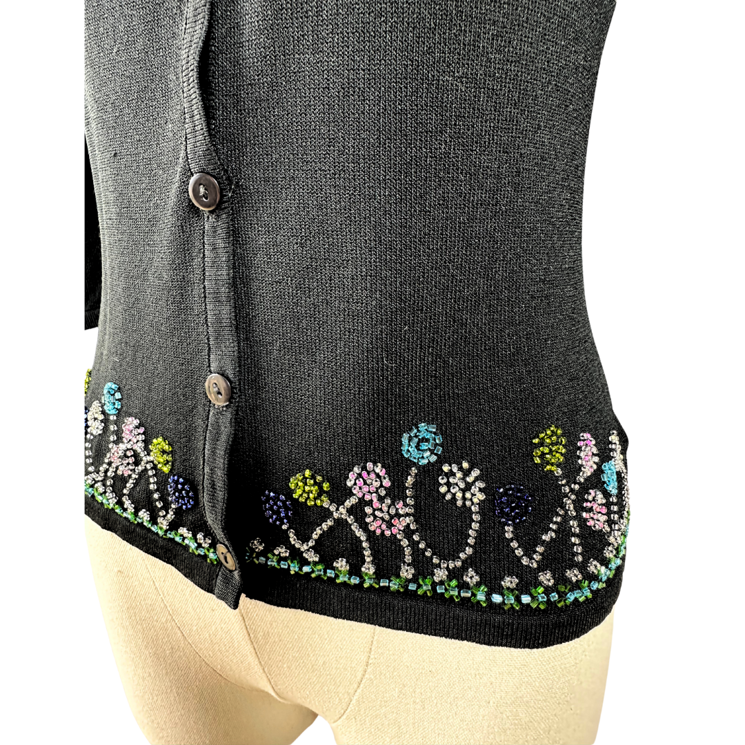 Beaded knit cardigan - S