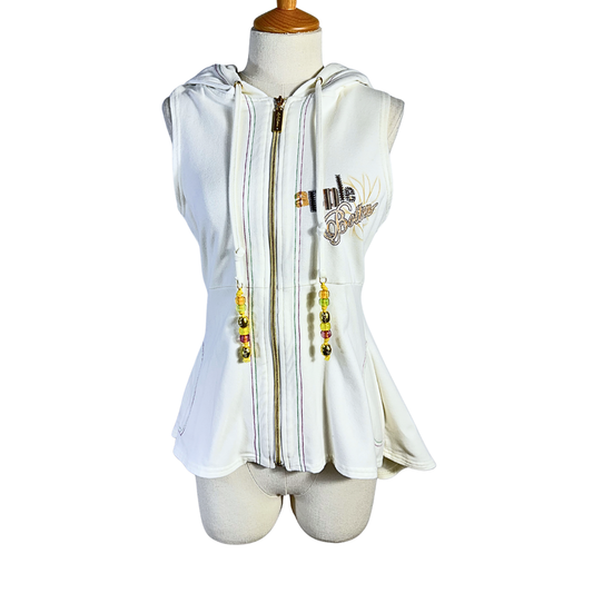 Y2K Apple Bottoms zipped up hooded top - M
