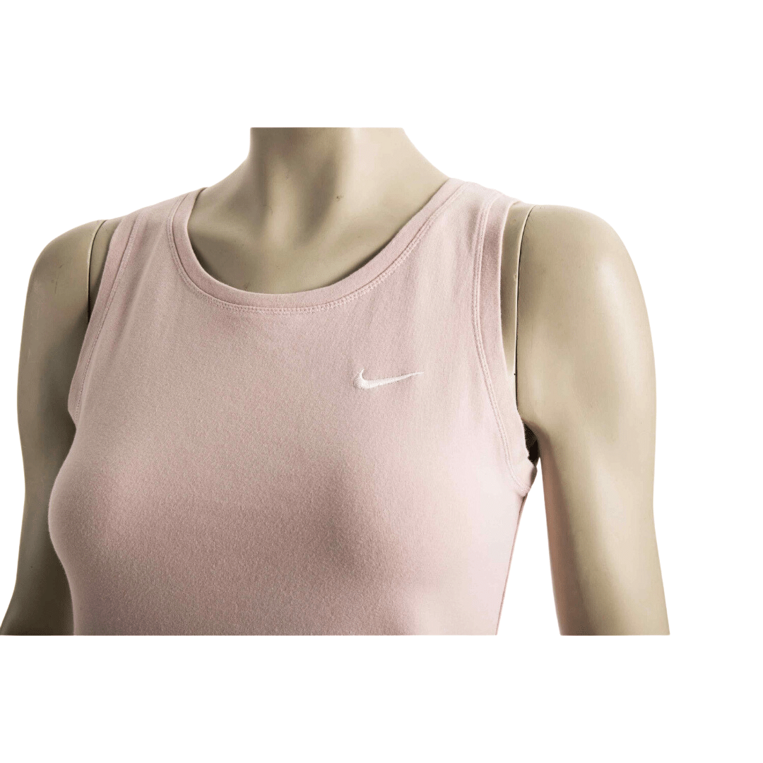 Nike sleeveless top with embroidered logo - M