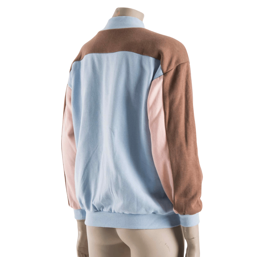 90s deadstock fleece pastel sweatshirt with graphic print - S