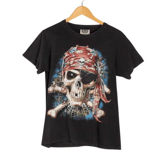 Skull pirate graphic print tshirt - S