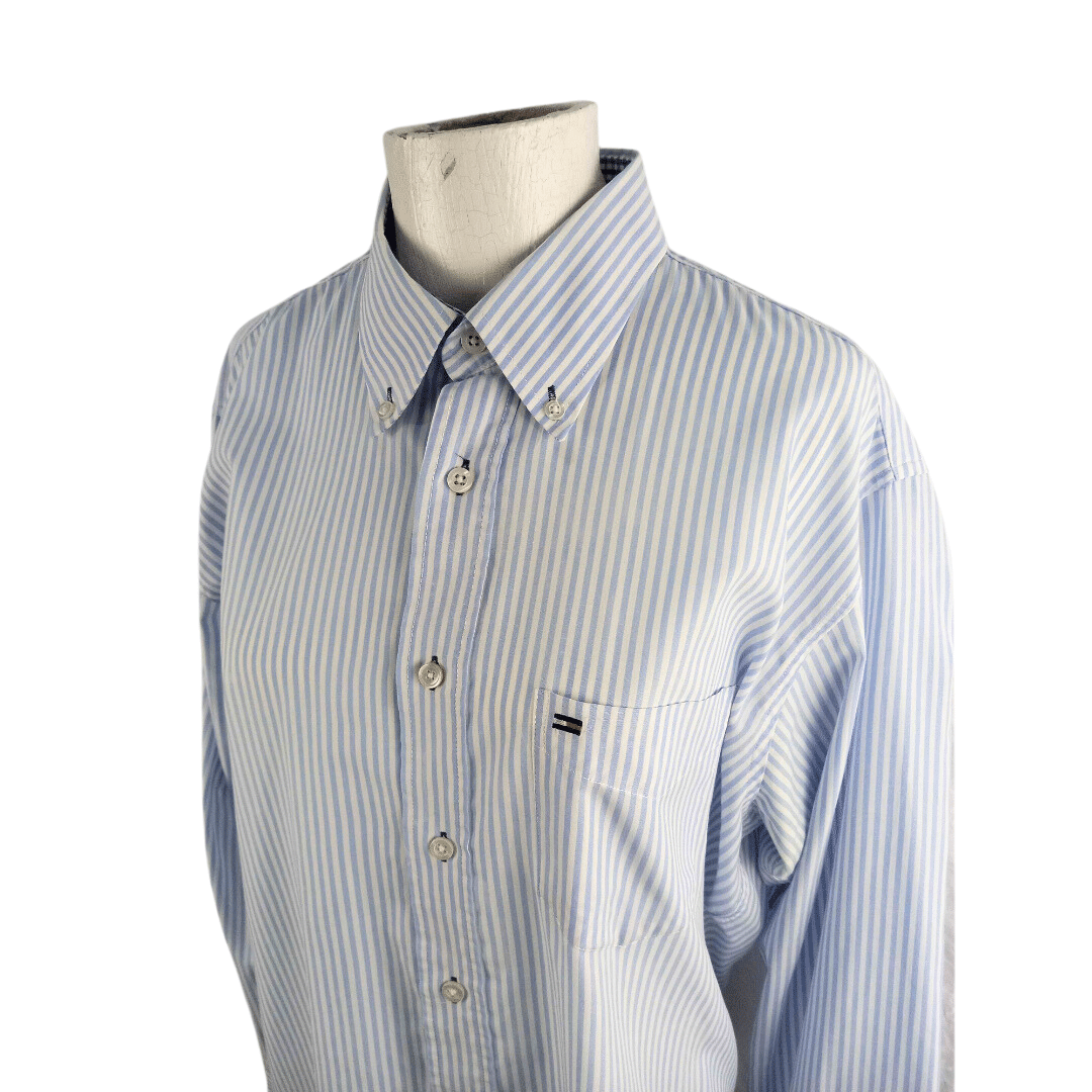 Pinstripe pastel Tommy Hilfiger longsleeve shirt - L/XL