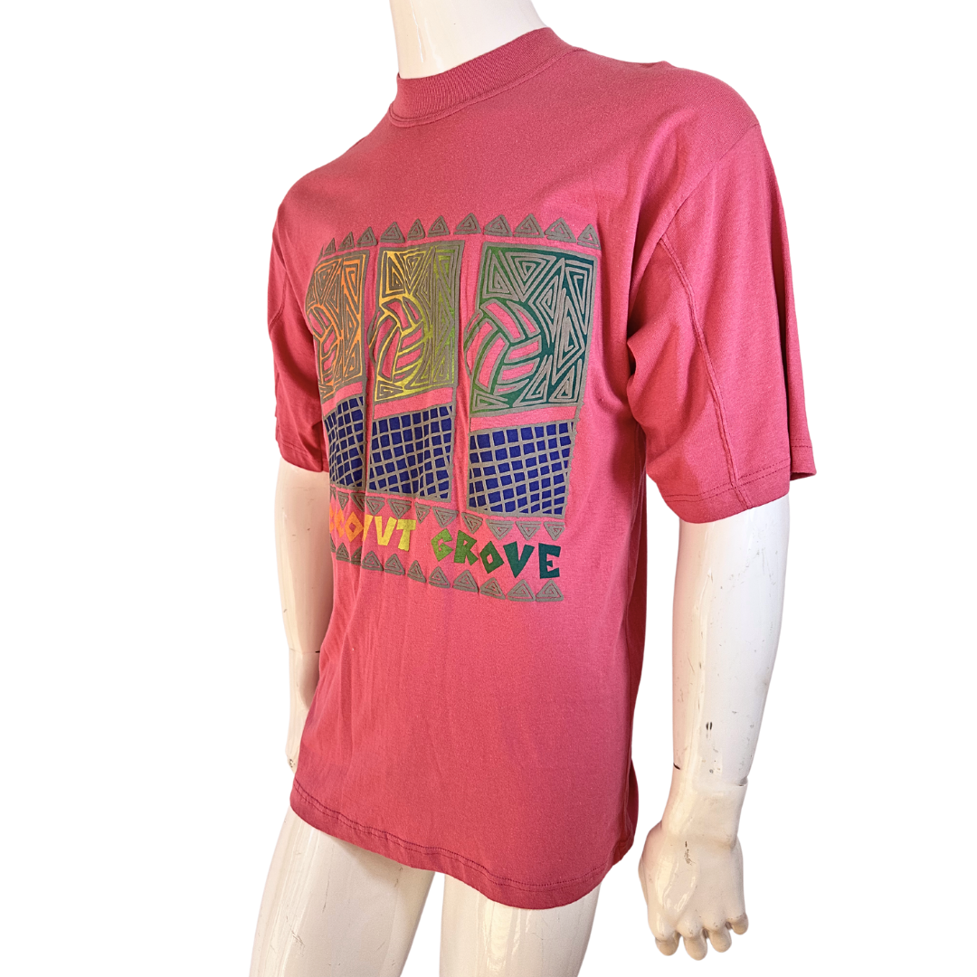 Pink 90s graphic print tshirt - M