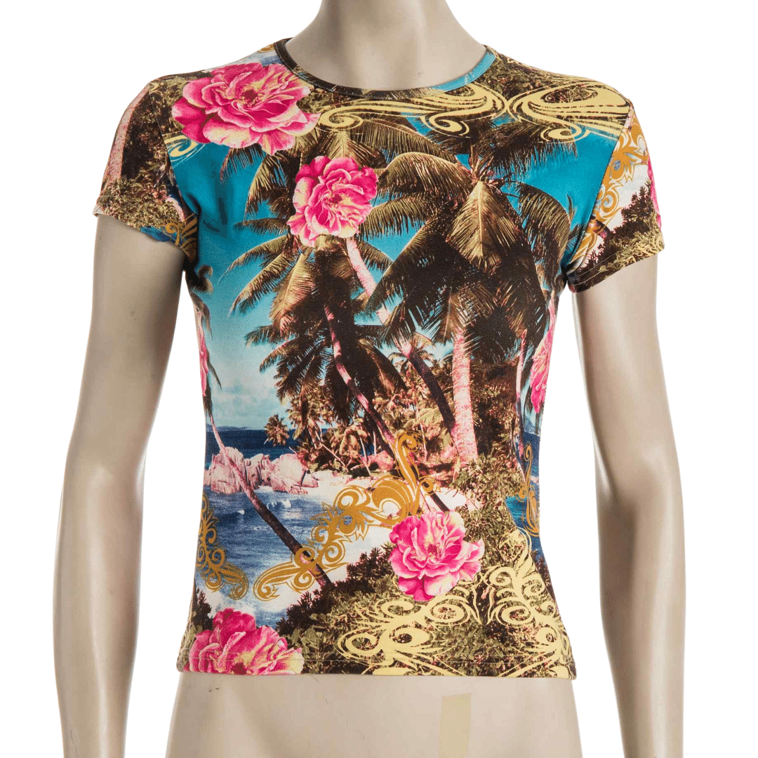 Graphic tropical print t-shirt - S