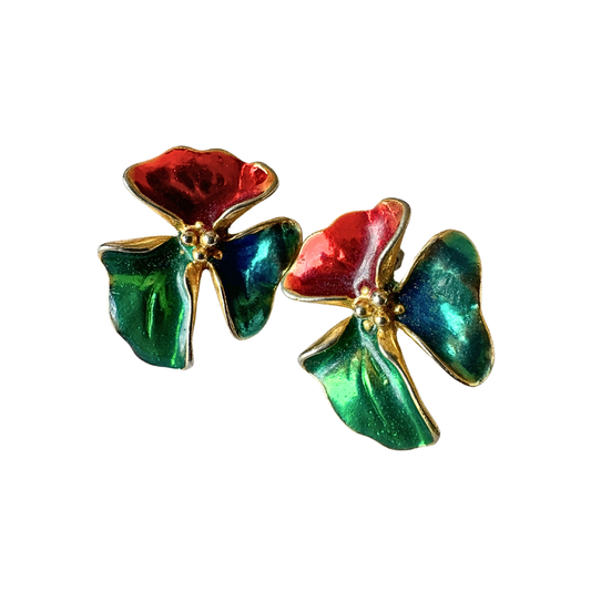 Vintage flower earrings