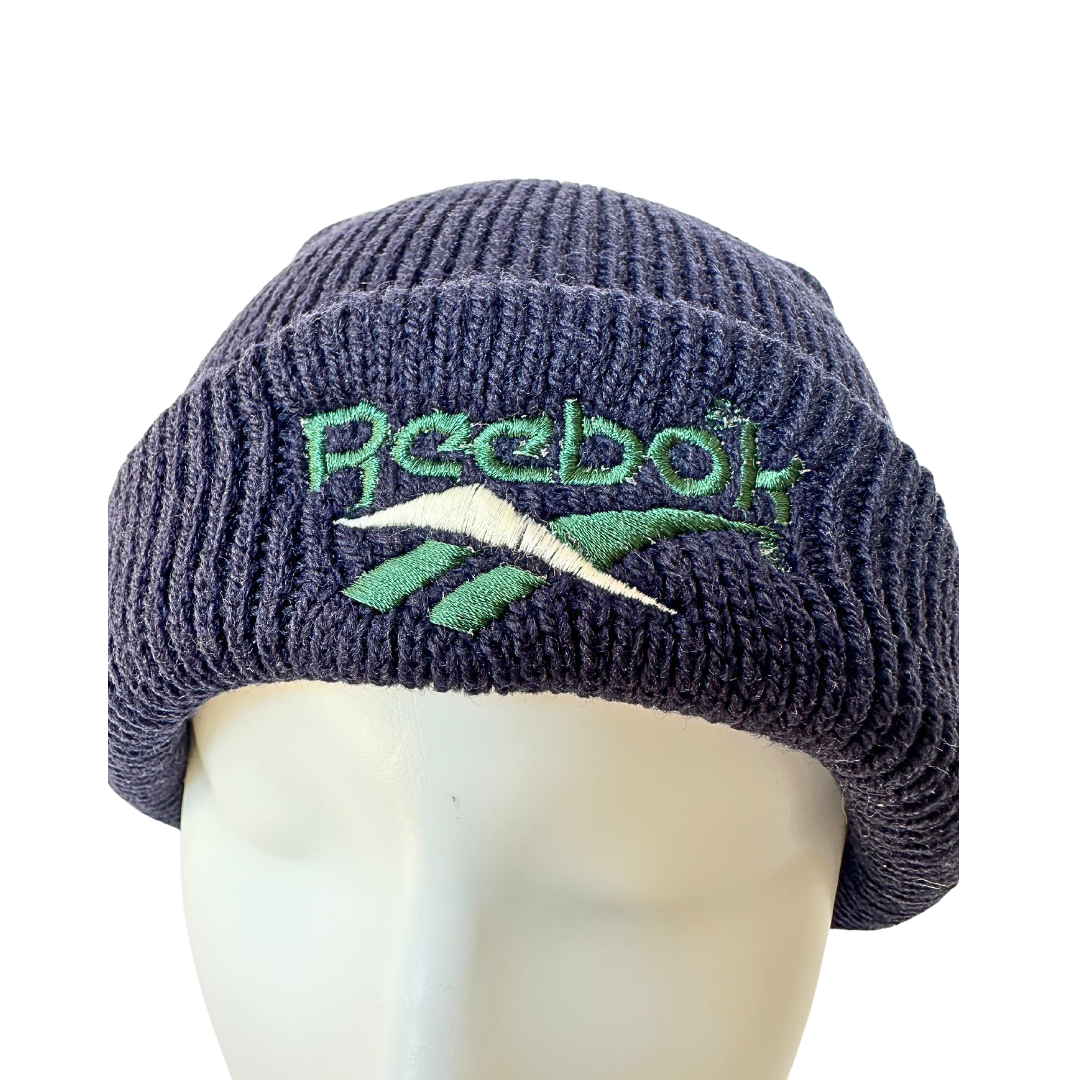 90s Reebok embroidered knitted beanie - OS