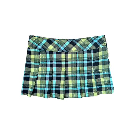 Y2K plaid low rise mini skirt - M