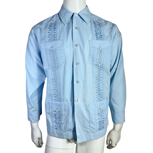 Vintage embroidered longsleeve shirt - M