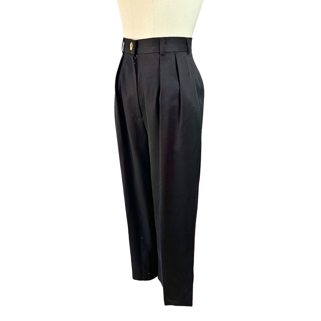 Black vintage high waist pants - XS