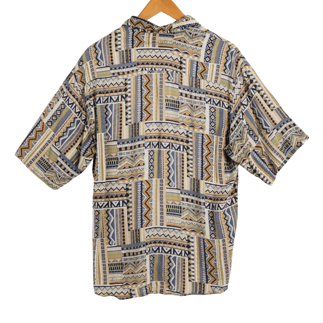 Abstract design shortsleeve shirt - S