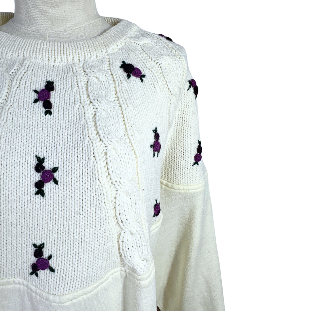 Vintage sweatshirt with textured knit - M