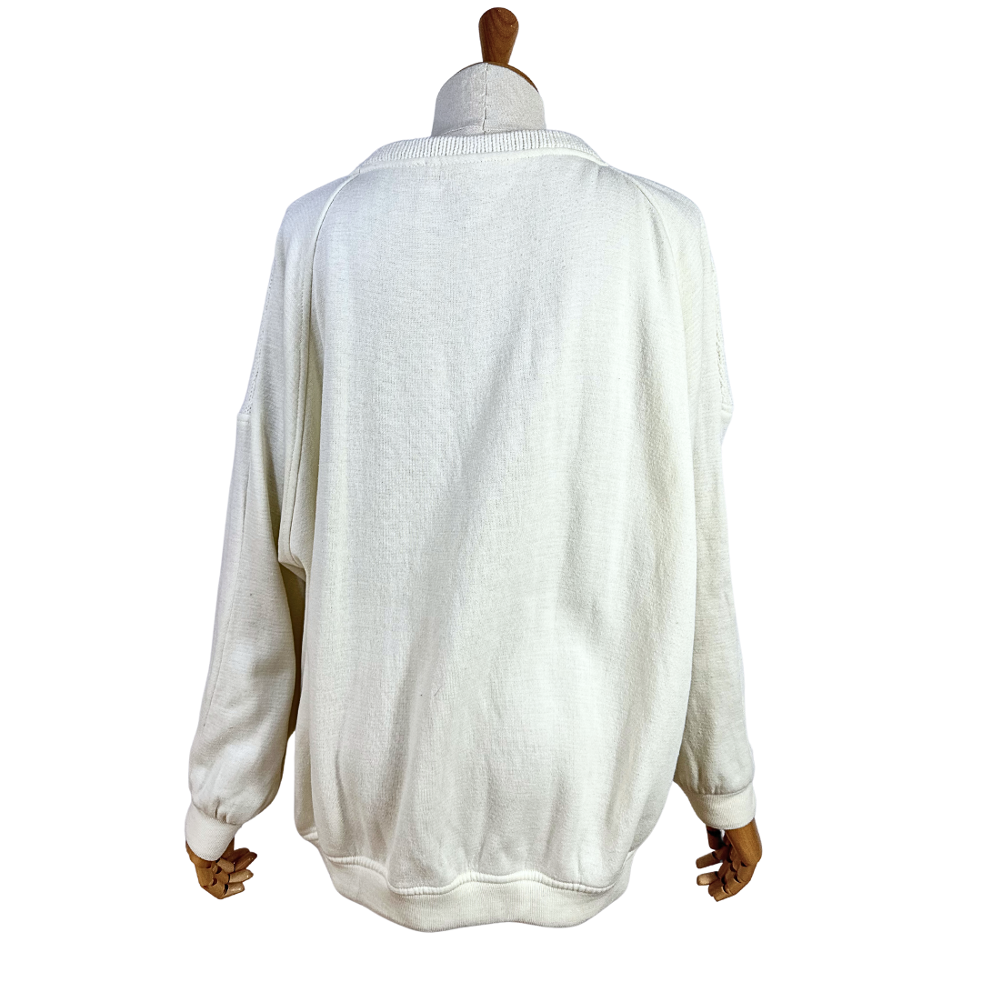 Vintage sweatshirt with textured knit - M