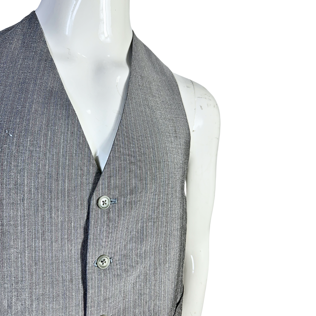 Grey pinstripe waistcoat - M