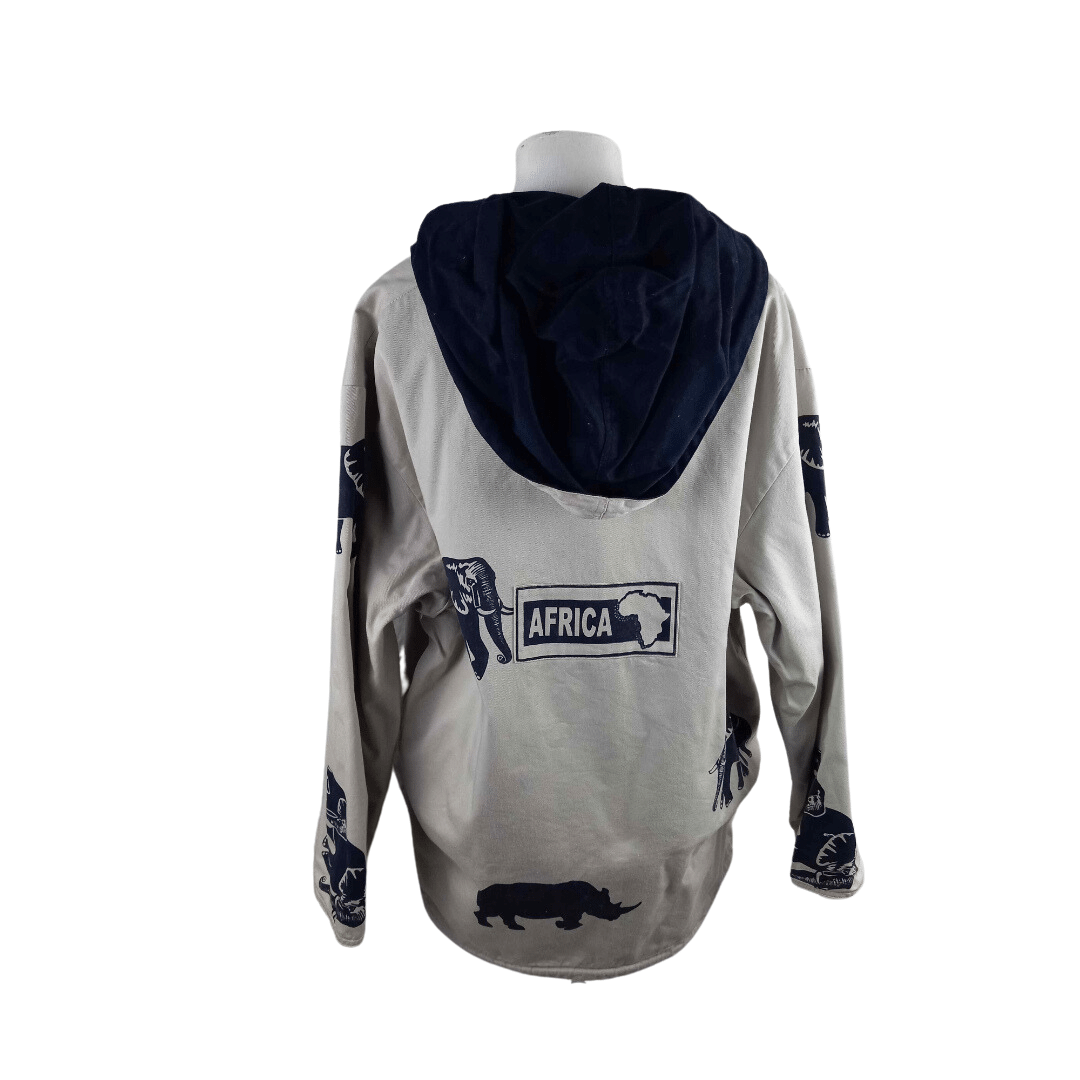 Reversible elephant hooded jacket - 2XL