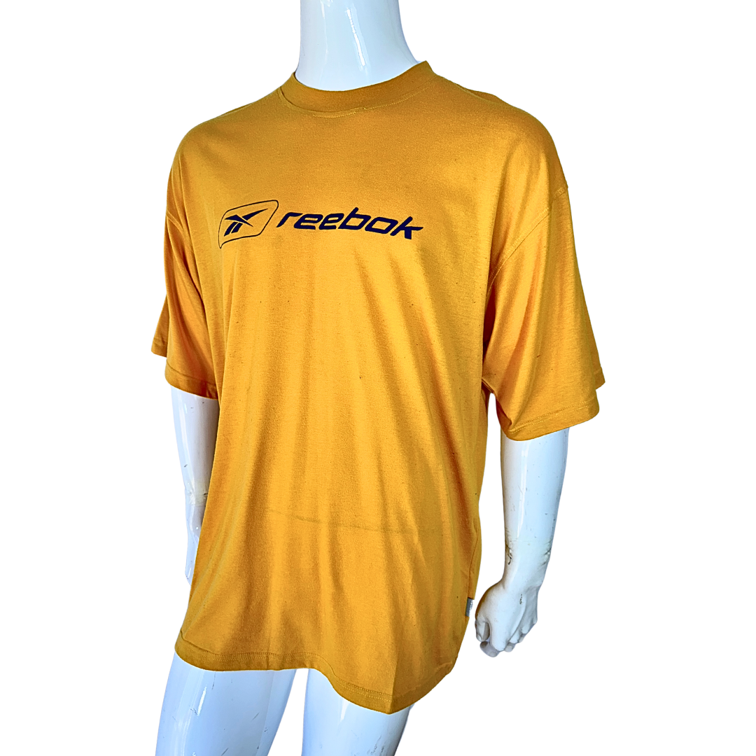 Yellow 90s Reebok tshirt - XL