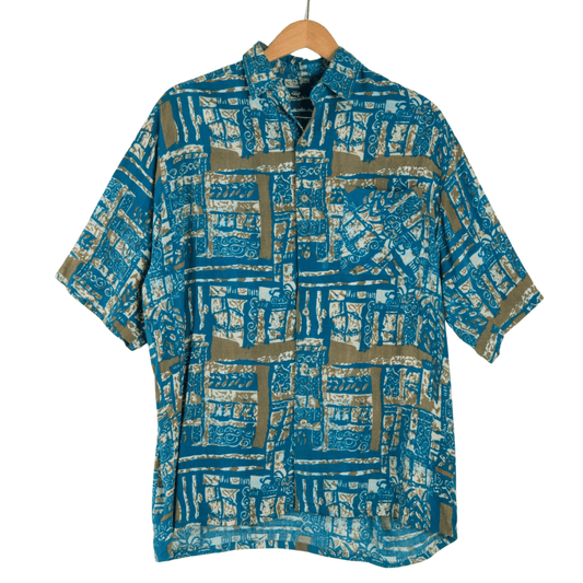 Abstract print shortsleeve shirt - XL