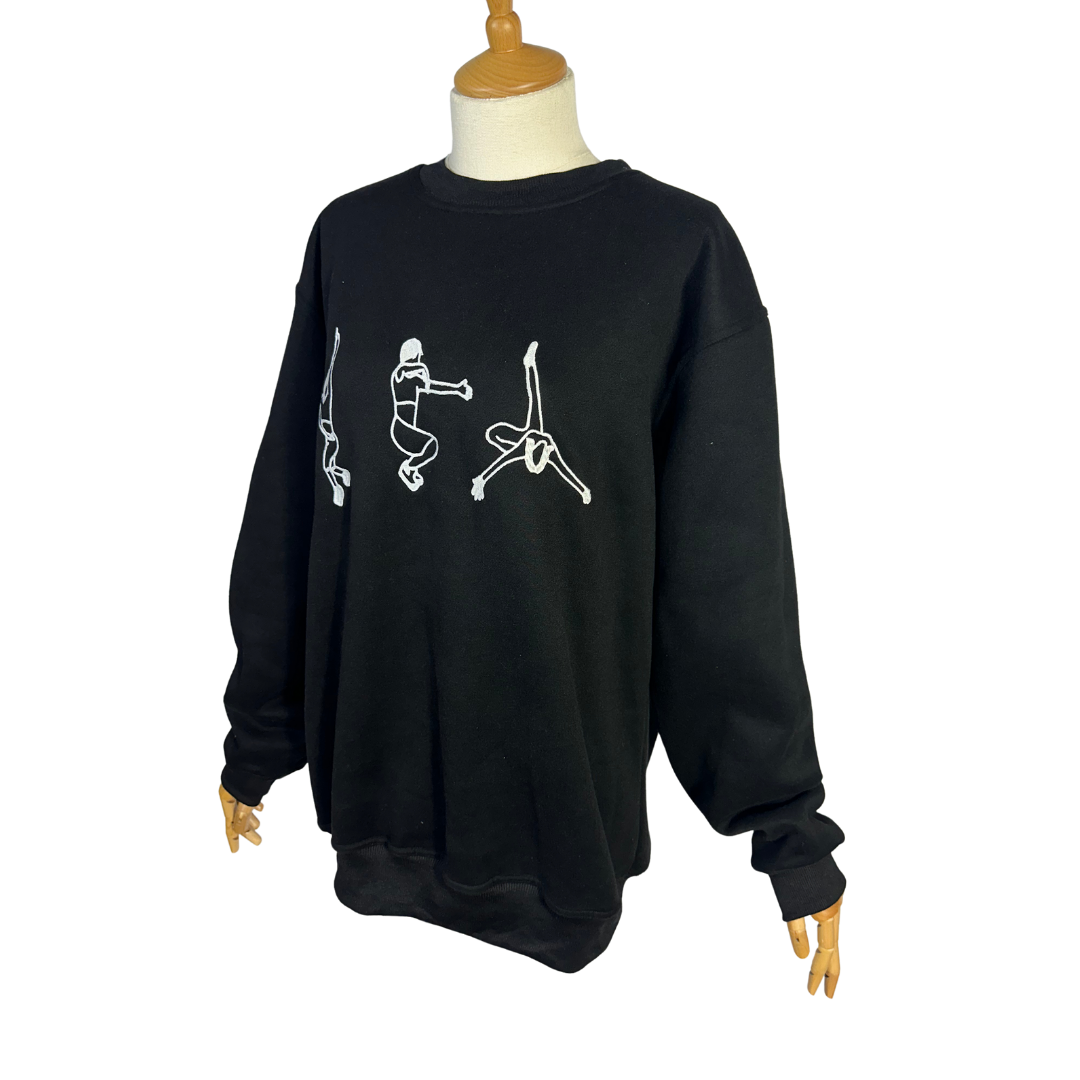 Voguing embroidered cotton sweatshirt - S/M/L