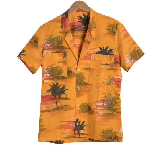 Hang Ten tropical print shortsleeve shirt - M