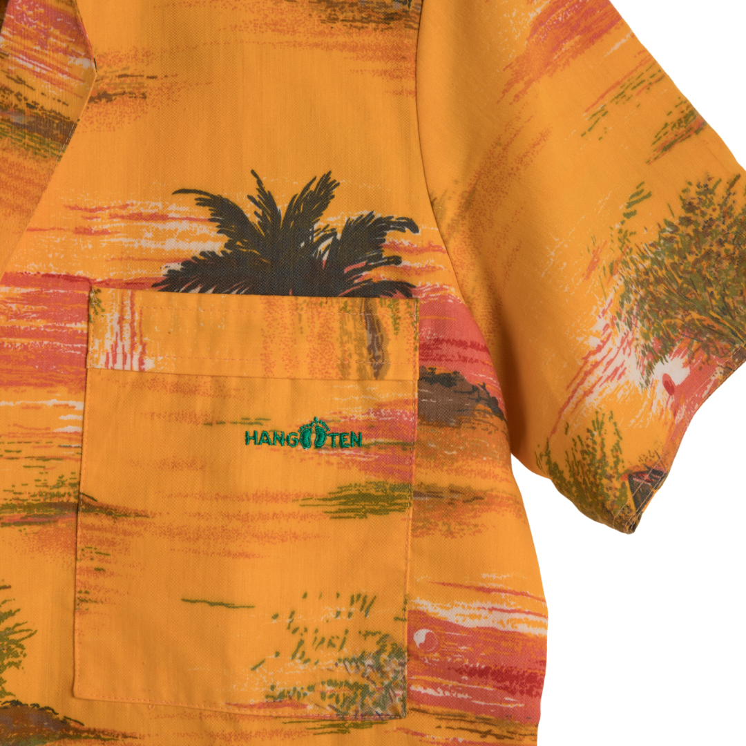 Hang Ten tropical print shortsleeve shirt - M