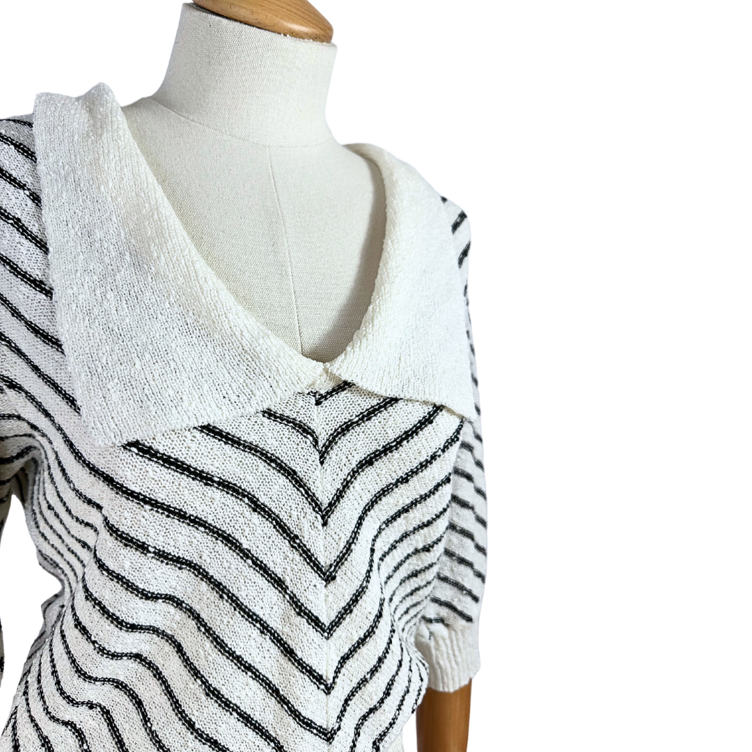 Vintage striped knit jersey - S