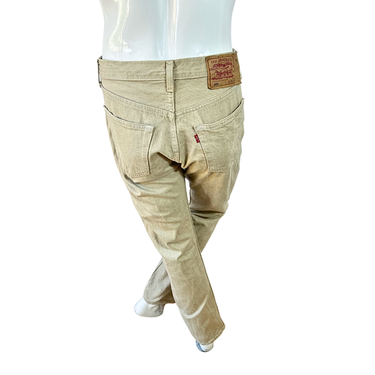 Beige Levis 501 denim jeans - S