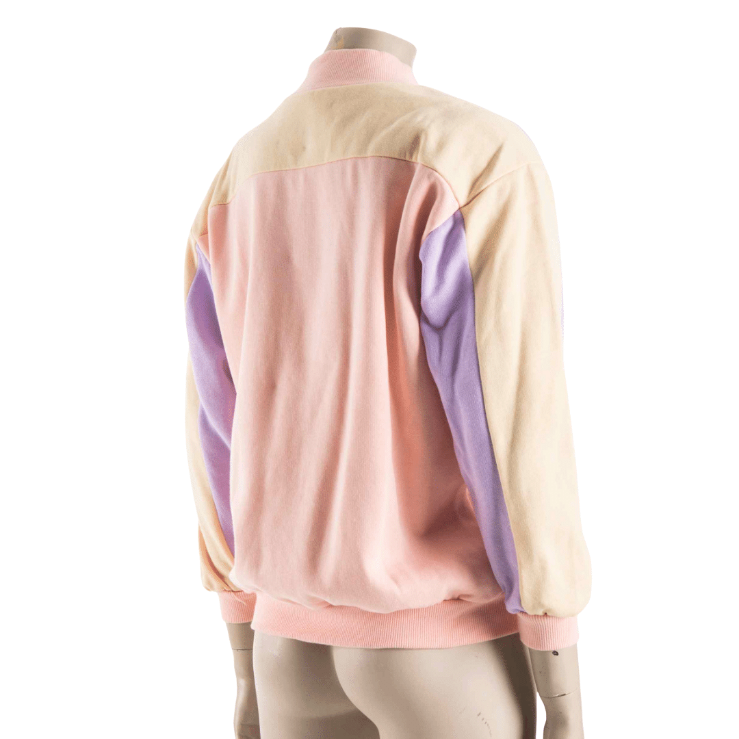 90s deadstock pastel fleece sweatshirt - S