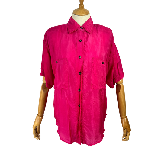 Pink vintage shortsleeve shirt - S/M