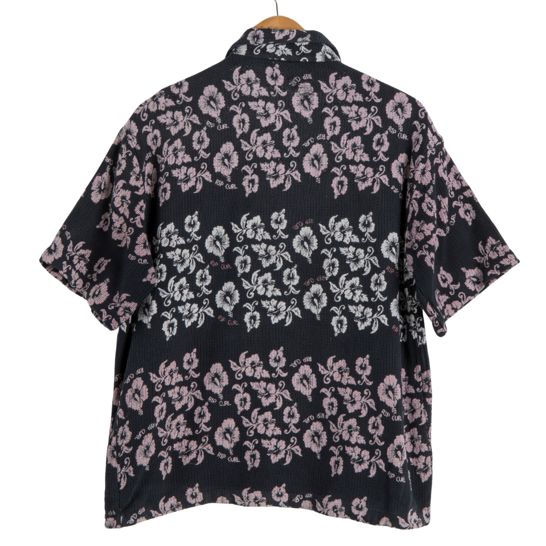 Rip Curl floral print shortsleeve shirt - L