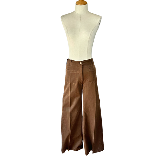 Brown 70s vintage bellbottom pants - S