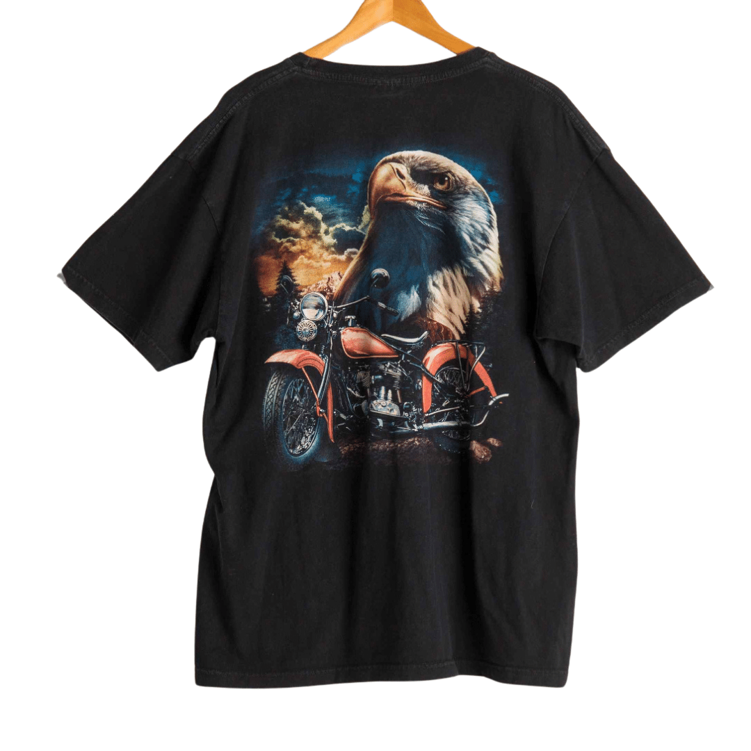 Eagle and motorcycle shortsleeve t-shirt - XL