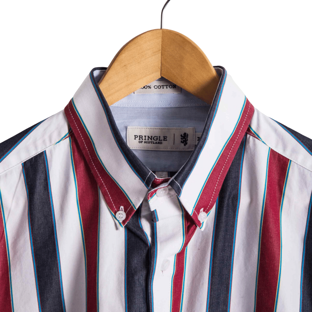 Stripe longsleeve shirt by Pringle of Scotland - M