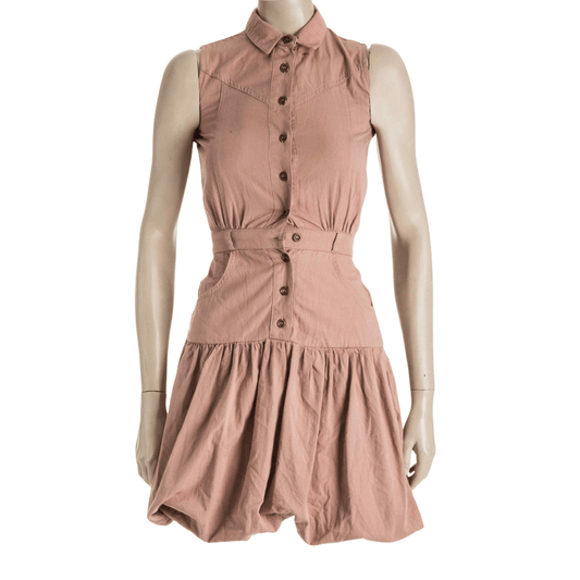 Sleeveless bubble dress with collar - XS/S