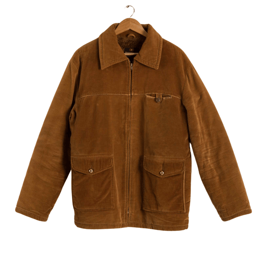 Corduroy zipped-up jacket - XL