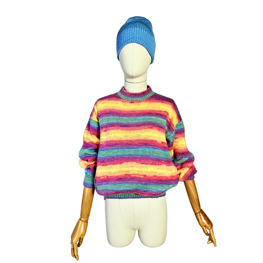 Vintage striped knitted jersey - S