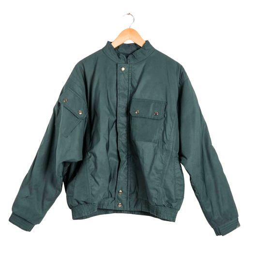 Bomber jacket with hidden zip closure - M