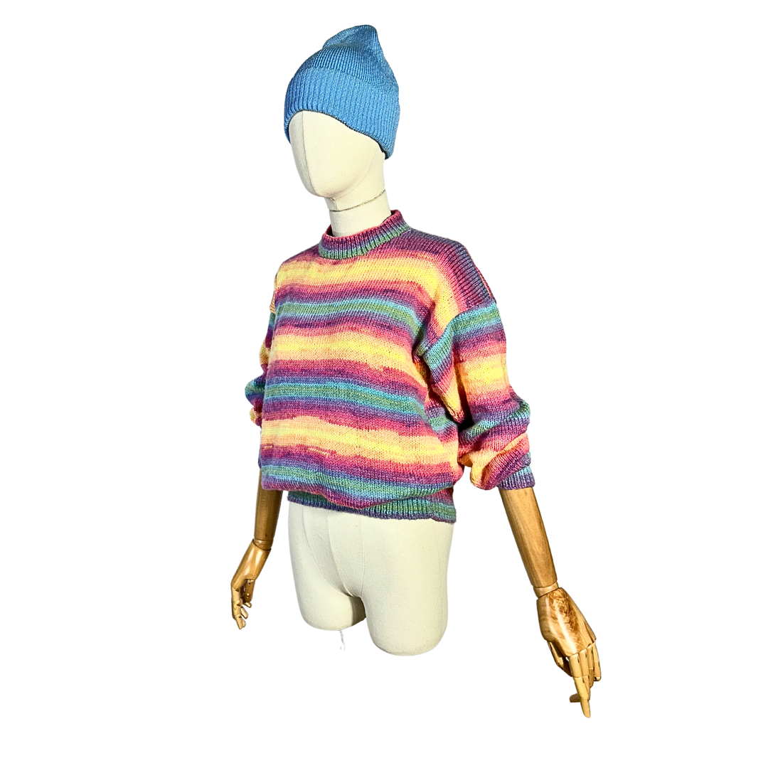 Vintage striped knitted jersey - S