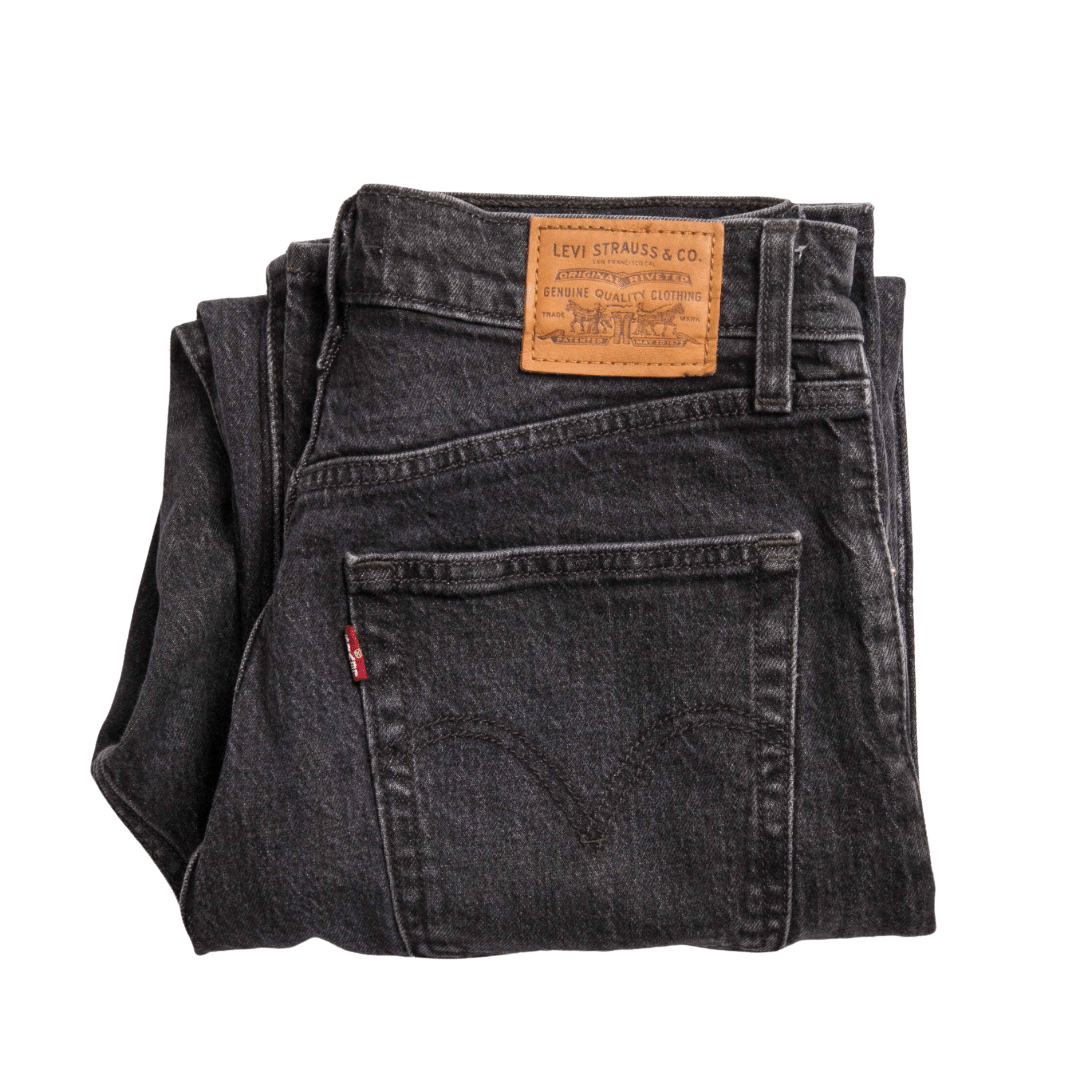Levi's button fly ribcage straight denim jeans - M