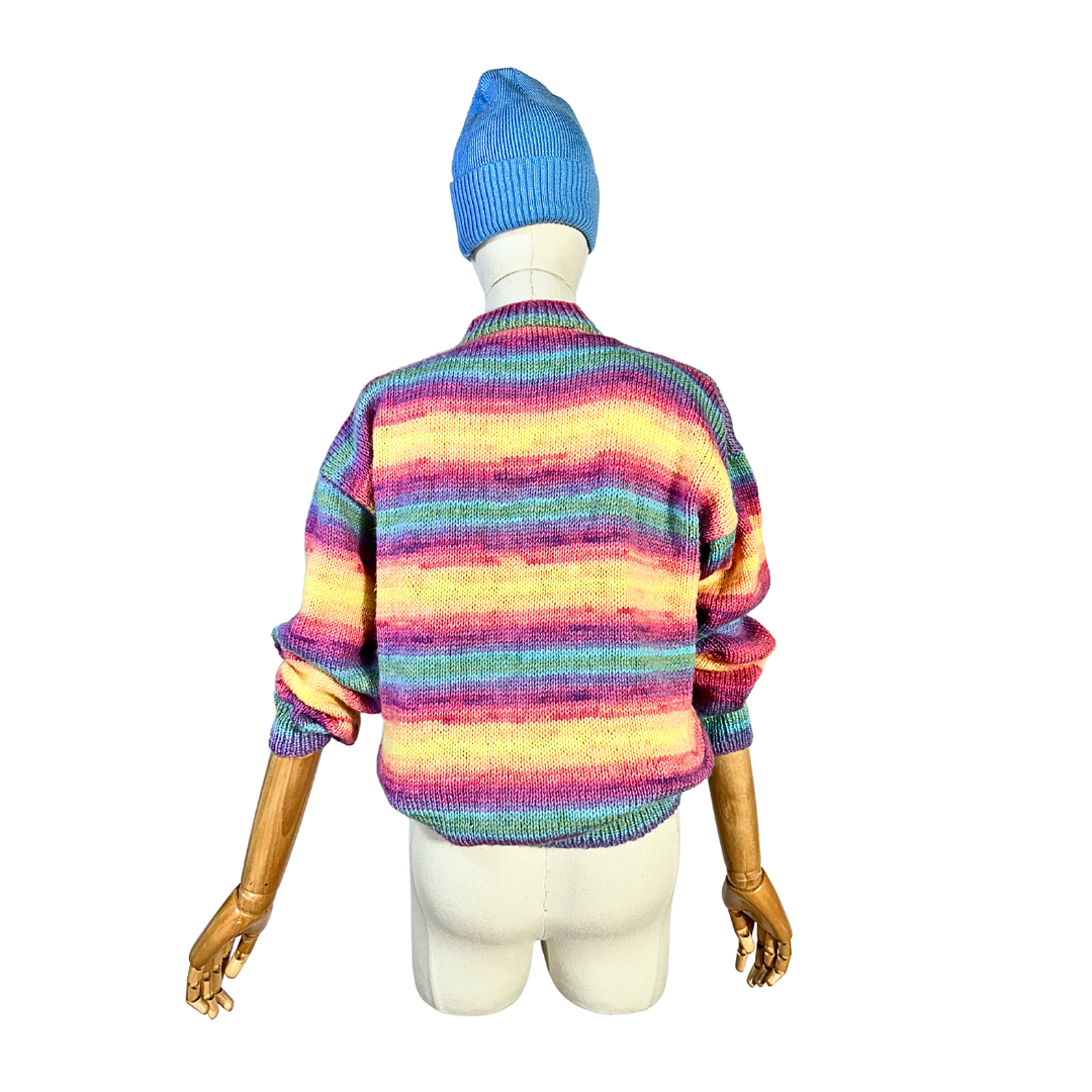 Vintage striped knitted jersey - S