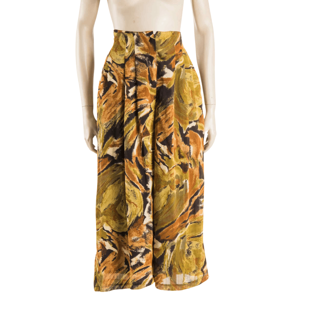 Floral high waisted palazzo pants - XS/S