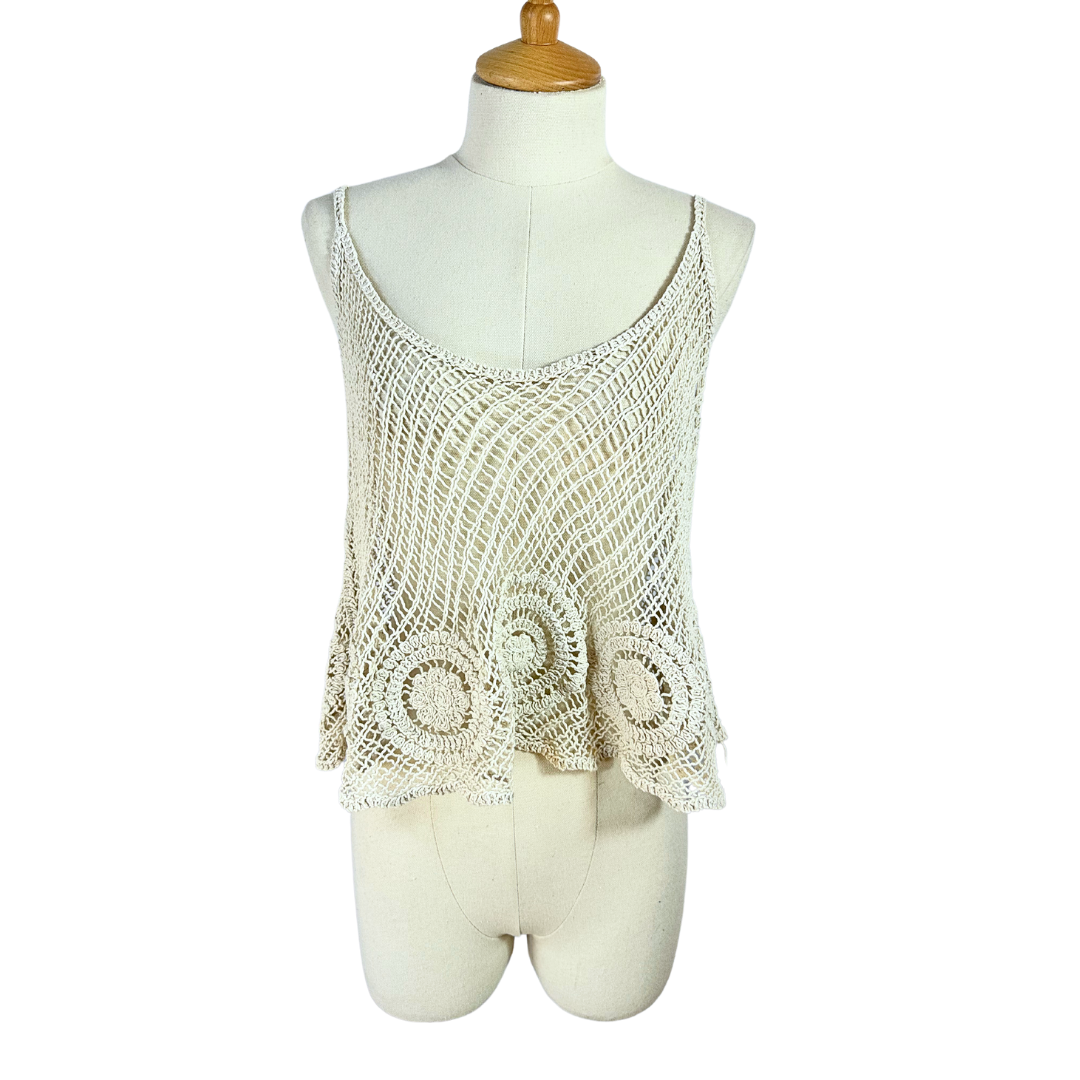 Boho crochet swing top - L