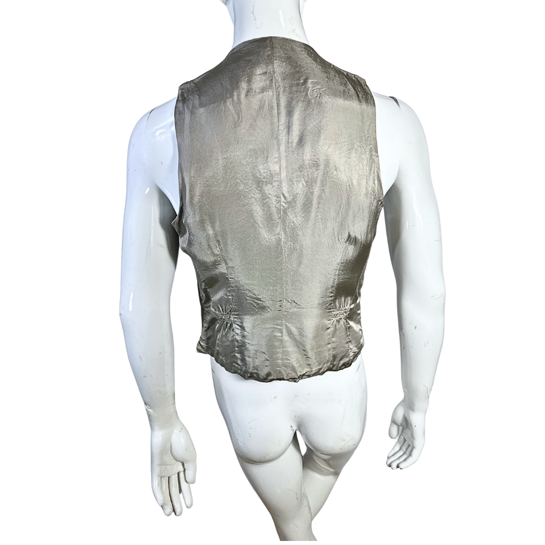 Grey pinstripe waistcoat - M