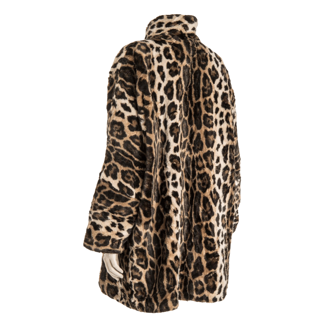 Saks Fifth Avenue animal print faux fur coat - 2XL