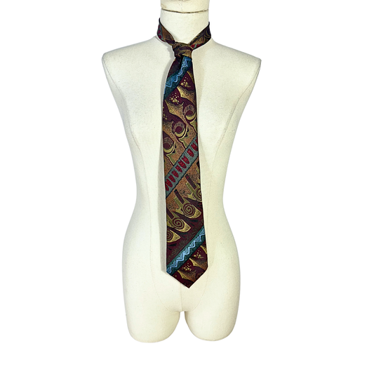 Christian Dior printed silk necktie