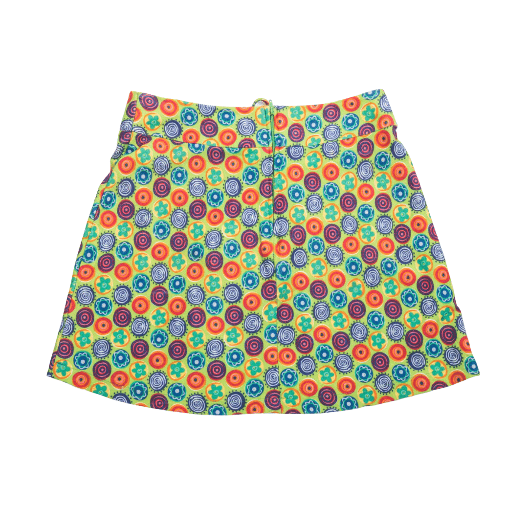 70s style printed mini skirt - M