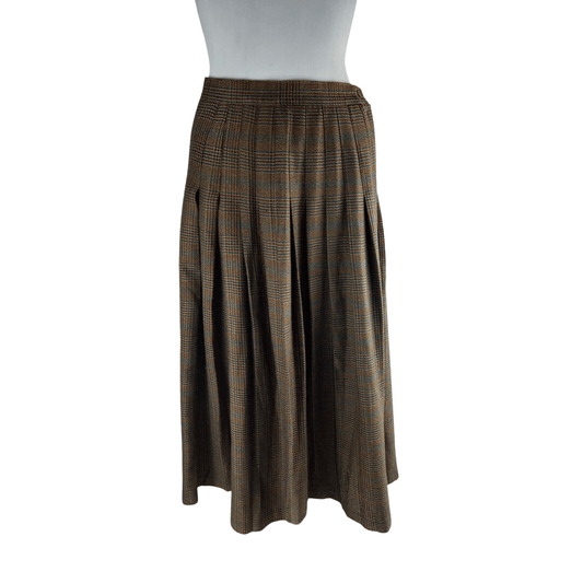 Vintage pleated high waisted skirt - M