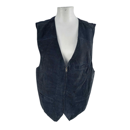 Suede zipped up waistcoat - L/XL