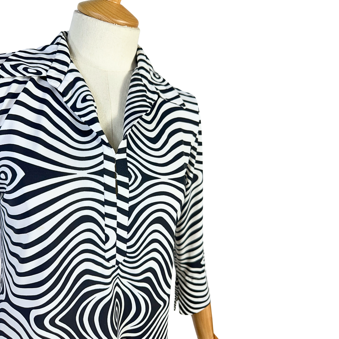 Psychedelic illusion print top - M